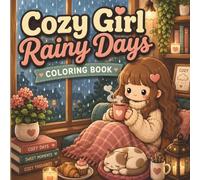 Cozy Girl Rainy Days Coloring Book: Cute Cozy Scenes for Relaxation Featuring Café Moments, Reading Nooks, Baking, Journaling, and Peaceful Everyday Comfort (30 Page Studio)