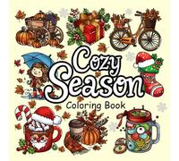 Cozy Girl Season: Bold and Easy Coloring Book for Adults & Teens, Featuring Fall and Christmas Designs | Simple, Cute Illustrations for Hygge and Relaxation