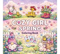 Cozy Girl Spring Bold and Easy Coloring Book: Large Print Simple Designs for Teens and Adults, Minimalist Thick Lines Aesthetic for Stress Relief, ... (Bold and Easy Coloring Collection)