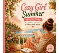 Cozy Girl Summer Coloring Book: Bold & Easy Summer Scenes for Stress Relief and Relaxation: 40 Aesthetic Cozy Lifestyle Illustrations of Cute Summer Moments for Teens and Adults