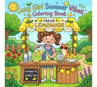 Cozy Girl Summer Vibes Coloring Book: Adorable Girl Summer Adventures With Cute Cats And Dogs For Relaxation And Fun