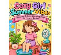 Cozy Girl Summer Vibes: Relaxing & Cute Coloring Book for Stress Relief: Relaxing Cute Summer Scenes for Stress Relief, Mindfulness & Fun | Bold & Easy Coloring Pages for Teens, Adults & Girls