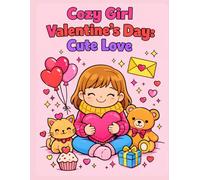 Cozy Girl Valentine’s Day: Cute Love Coloring & Activity Book for Kids Ages 4-8