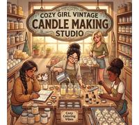 Cozy Girl Vintage Candle Making Studio: Cute Fun Bold Line Craft Adult Coloring Book | Aesthetic Hobby Scenes, Relaxing Daily Moments, Peaceful Hygge ... Gift for Women & Teens (Cozy Girl Collection)