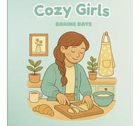 Cozy Girls & Baking Days: 8.25 X 8.25 | An All Ages Coloring Book with Cute Cakes, Macarons, Baking Scenes, Cozy Girls & Kitchen Fun