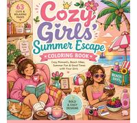Cozy Girls' Summer Escape Coloring Book: 63 Cute & Relaxing Pages Featuring Cozy Moments, Beach Adventures, Summer Fun, Vacation Vibes, Friends, Sunshine & Easy-to-Color Designs