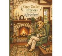 Cozy Golden Interiors: 50 Coloring Pages of Dogs in Home Scenes (The Cozy Series)