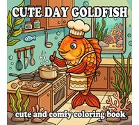 Cozy Goldfish Coloring Book: Cute Anthropomorphic Goldfish Home Life for Kids and Adults