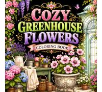 Cozy Greenhouse Flowers Coloring Book: Beautiful Botanical Greenhouse Scenes with Flowers, Vintage Planters, and Peaceful Garden Corners for Adults and Teens