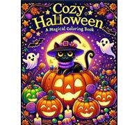 Cozy Halloween: a Magical Coloring Book: A Cute and Fun Halloween Coloring Book for Kids Ages 6-12 with 52 Adorable and Friendly Illustrations