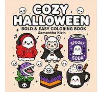 Cozy Halloween | Bold & Easy Coloring Book for Adults and Teens: Spooky Hygge Designs Featuring Cute Ghosts