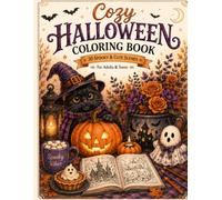 Cozy Halloween Coloring Book: 30 Cute & Spooky Scenes for Adults and Teens: Relaxing Fall Coloring Pages Featuring Cozy Ghosts, Pumpkins, Black Cats, ... Halloween Moments (Cozy Coloring Book Series)