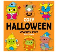 Cozy Halloween Coloring Book: 50+ Spooky Creepy Cute Scenes and Characters for Kids and Adults