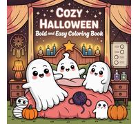 Cozy Halloween Coloring Book: Bold and easy 50 Spooky design for Adults Featuring Ghosts, Pumpkins, Witches with Relaxation and Stress Relief
