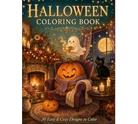 Cozy Halloween Coloring Book: Bold & Easy Designs for Kids and Adults: 50 Cute & Relaxing Spooky Scenes with Pumpkins, Ghosts, Cats and Magic Moments ... (The Ultimate Halloween Coloring Collection)