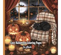 Cozy Halloween Coloring Book for Adults: 124 Spooky Yet Relaxing Designs | Fun and Stress-Relieving Coloring Pages with Pumpkins, Cats, Ghosts, and Autumn Vibes