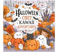 Cozy Halloween Coloring Book for Adults and Teens: A Relaxing Cute Halloween Coloring Book Featuring Simple Large Designs, Kawaii Characters, Cozy Fall Vibes, and Stress Relief Fun