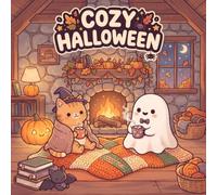 Cozy Halloween Coloring Book for Adults & Teens: 116 Cute and Spooky Designs to Relax, Unwind, and Celebrate the Magic of Fall: Adorable Ghosts, ... Scenes & More | Stress Relief Coloring Book