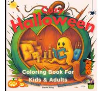 Cozy Halloween Coloring Book For Kids & Adults, 50 pages, "8.5 X 8.5"