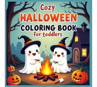 Cozy Halloween coloring book for toddlers: Easy Halloween Coloring Book for Little Kids