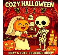 Cozy Halloween Cozy & Cute Coloring Book: Bold and Easy Halloween Coloring Pages for Relaxation