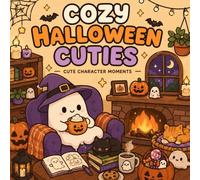Cozy Halloween Cuties: Cute Character Moments: A Cozy Kawaii Coloring Book for Relaxation and Creative Fun