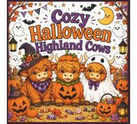 Cozy Halloween Highland Cows: Adorable Highland Cow Coloring Pages with Pumpkins, Costumes, Ghosts, Candy & Fun Halloween Scenes for Boys and Girls