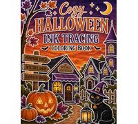 Cozy Halloween Ink Tracing Coloring Book: Trace the White Lines and Create Your Own Magical Halloween Masterpieces