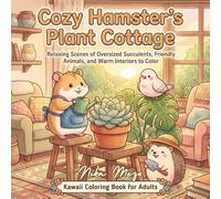 Cozy Hamster’s Plant Cottage: Relaxing Scenes of Oversized Succulents, Friendly Animals, and Warm Interiors to Color: Kawaii Coloring Book for Adults