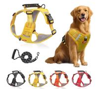 Cozy Harness, Escape-Proof Dog Harness, No Pull Reflective Adjustable Dog Vest for Small Medium Large Pets - Quick Release Buckle, Metal D-Rings, Lasting Comfort (Yellow,M)