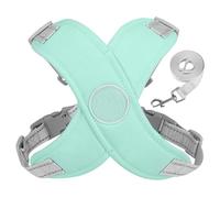 Cozy Harness Mbg712 - Arnés para perro, transpirable y cómodo, desmontable, reflectante, mediano y pequeño, arnés acogedor para masticar (verde, L)