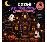 Cozy Haunted House Coloring Book: Cute & Spooky Halloween Coloring Book for Adults and Teens