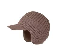 Cozy Head Beanie Winter Hat with Ear Flaps, Fleece-Lined Knit Cap for Men and Women, Warm Outdoor Weather Protection (Khaki)