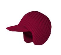 Cozy Head Beanie Winter Hat with Ear Flaps, Fleece-Lined Knit Cap for Men and Women, Warm Outdoor Weather Protection (Red)