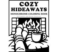 Cozy Hideaways Monochrome Coloring Book: Minimalist Cozy Interiors with a Simple One-Pen Coloring Approach