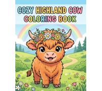 Cozy Highland Cow Coloring Book: Cute and Simple Scottish Cattle Coloring Pages for Toddlers and Kids Ages 3-6 | Big and Easy Designs for Little Hands