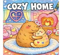 Cozy Home: A Sweet Heart-Filled Coloring Adventure: 40+ Adorable Illustrations of Tiny Animals & Domestic Bliss, 3-Level Progress Challenge for Relaxation and Family Bonding