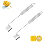 Cozy Home Corn Peeler，2025 New Corn Peeler Corns Peelers，Long Handle Stainless Steel Corns Stripping Tool for Home Kitchen，for BBQ & Restaurant Use (2pcs)