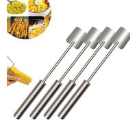 Cozy Home Corn Peeler, Corn Peeler for Corns on the Cob, Long Handle Stainless Steel Stripping Tool Planer Cutter, Serrated Corns Shucker off the Cob Remover (4Pcs)