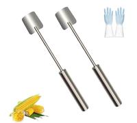 Cozy Home Corn Peeler, Easy Grip Stainless Design Corn Peelers on The Cobs Holders, Perfect for Home Kitchen Use, Effortless Cob Stripping & Quick Cleaning (2pcs)