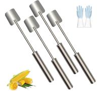 Cozy Home Corn Peeler, Easy Grip Stainless Design Corn Peelers on The Cobs Holders, Perfect for Home Kitchen Use, Effortless Cob Stripping & Quick Cleaning (4pcs)