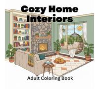Cozy Home Interiors: Adult Coloring Book for Stress Relief & Mindfulness: 50 Relaxing Home Scenes, Cozy Rooms & Hygge Moments for Anxiety Relief & Calm