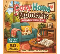 Cozy Home Moments Bold and Easy Coloring Book: A Relaxing Collection of Warm, Peaceful, and Adorable Everyday Scenes Filled With Comfort, Happiness, ... Adults, and Seniors Who Love Cozy Home Vibes
