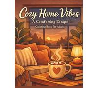 Cozy Home Vibes: A Comforting Escape Coloring Book for Adults: Warm Rooms, Soft Textures, and Peaceful Moments to Color and Unwind
