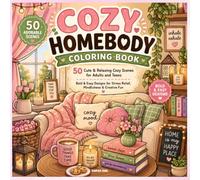 Cozy Homebody Coloring Book: 50 Cute & Relaxing Bold & Easy Coloring Pages for Adults and Teens | Cozy Rooms, Reading Nooks, Baking Corners, Self-Care Spaces & Everyday Comforts
