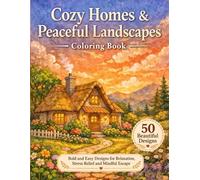Cozy Homes & Peaceful Landscapes Coloring Book: Bold and Easy Designs for Relaxation, Stress Relief and Mindful Escape | 50 Beautiful Houses, ... Views for Adults (Mozast’s Coloring Club)