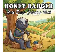 Cozy Honey Badger Coloring Book: Cute Anthropomorphic Honey Badger Home Life for Kids and Adults