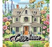 Cozy house coloring book - Cozy homes coloring book: Adult coloring book - Cute houses coloring book