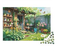 Cozy House Puzzle de 1000 Piezas Recycled Backyard Garden Mayor Puzzles Accesorios para Juegos de Fiesta Desarrollo de la Inteligencia de Niños y Niñas Diversión Educativa 70x50cm/1000pcs