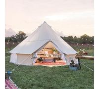 Cozy House Tienda de Campana de Lona de algodón para Acampar en Familia Impermeable al Aire Libre Yurta Glamping de Lujo (5M diámetro)